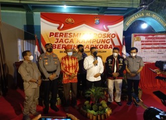 Kapolda Riau Resmikan Pos Kampung Tangguh Bersih Narkoba Di Kelurahan Kampung Dalam