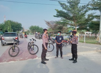 Sat Samapta Gelar Patroli Bersepeda Di Wilayah Hukum Polresta Pekanbaru