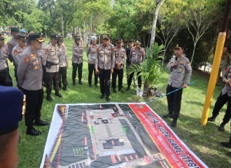 Kapolresta Pekanbaru Pimpin Langsung Apel Pengamanan Konser Slank Di Alam Mayang