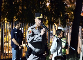 Ciptakan Kamtibmas Yang Aman, Polresta Pekanbaru Gelar Blue Light Patrol