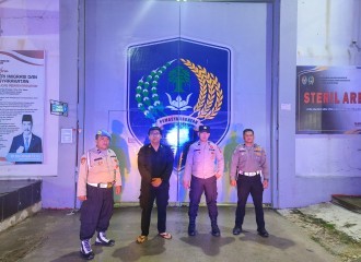 Polsek Rumbai Gelar Patroli Ke Lapas Narkotika Kelas II B Pekanbaru